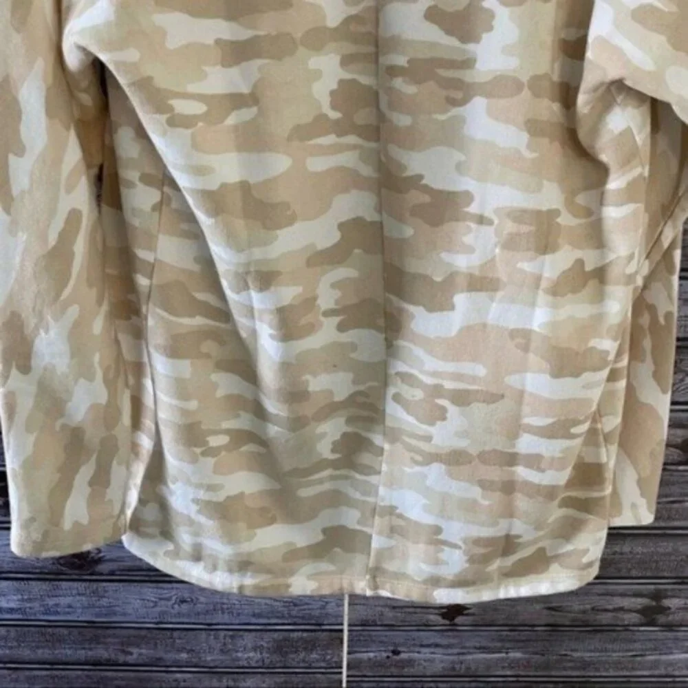 NWT Lucky Brand Women's Camo Print Open-Front Cardigan‎ Sweatshirt Size S
